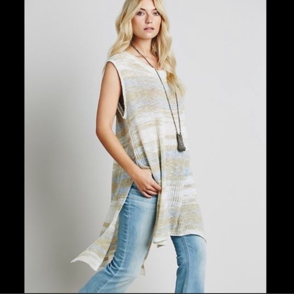 NWT Free People Always Sunny Days tunic Sweater Top Sz XS